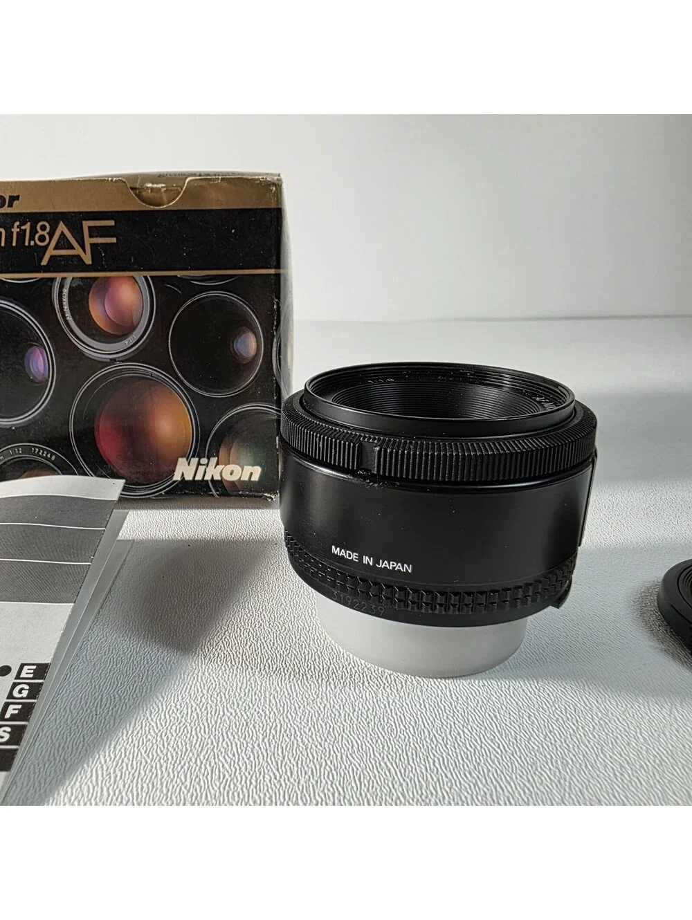 Nikon Nikkor AF 50mm f1.8 SLR DSLR Camera Lens W/Box & Manual